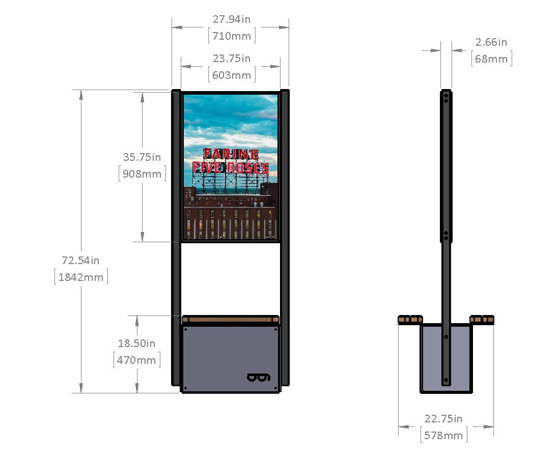 Mobilier de communication MONOK2-SOLAR