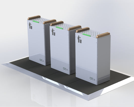 Ensemble de 3 contenants URBAK sur tuiles LESTAK